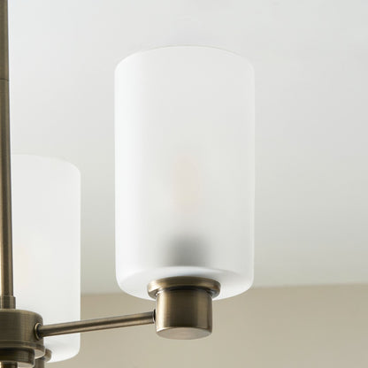 Kingsholm 3-Light Antique Brass Semi-Flush Ceiling Light