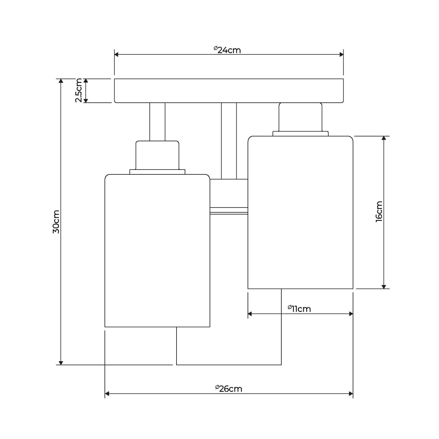 Kingsholm 3-Light Antique Brass Semi-Flush Plate