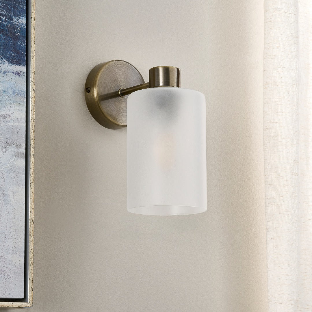 Kingsholm Antique Brass Wall Light