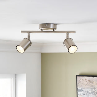 Talbot 2-Light Brushed Nickel Spotlight Bar
