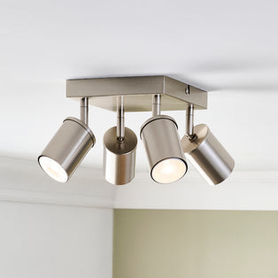Talbot 4-Light Brushed Nickel Spot Plate
