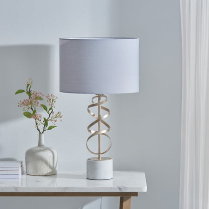 Briar Gold And White Marble Table Lamp