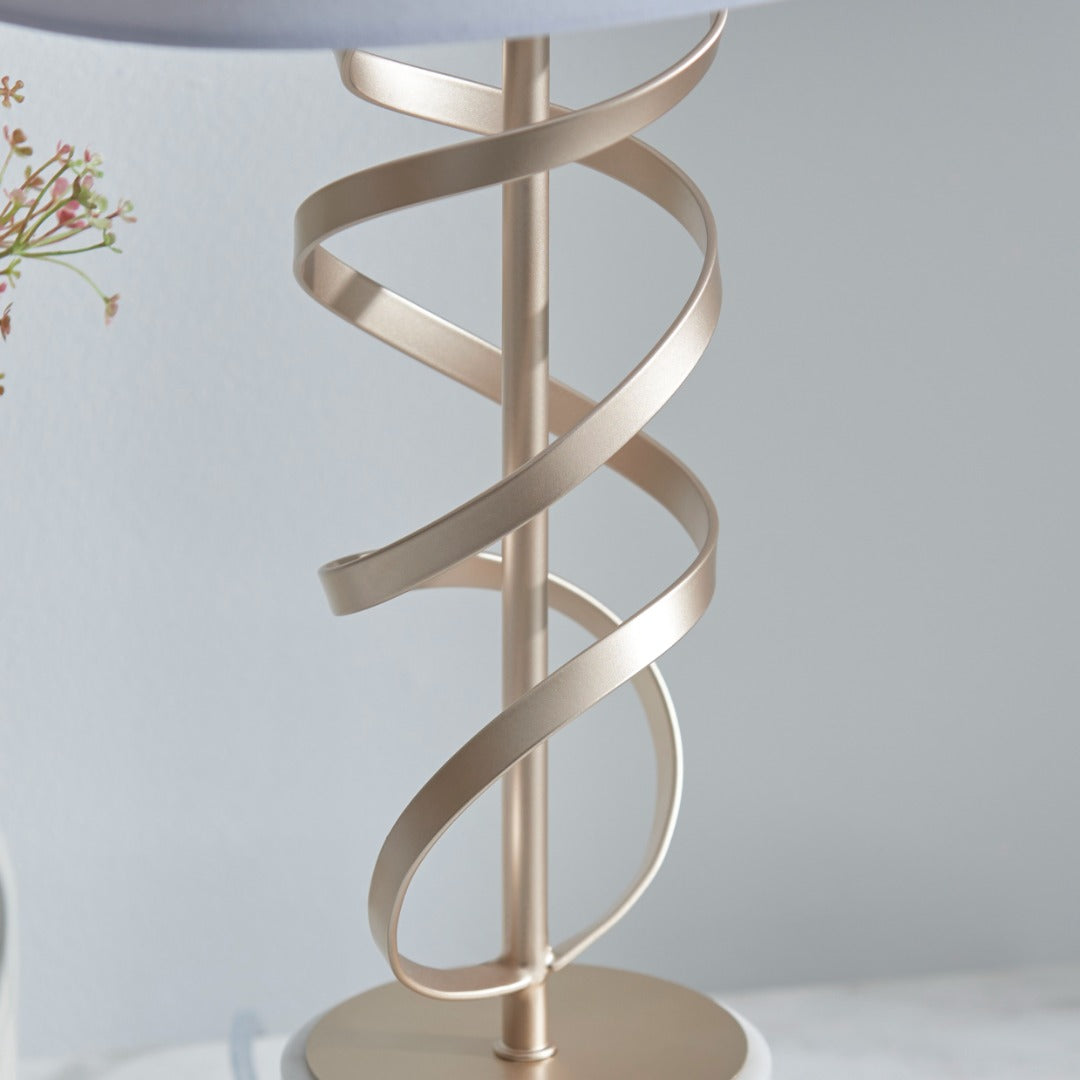 Briar Gold And White Marble Table Lamp