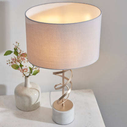 Briar Gold And White Marble Table Lamp