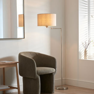 Marston Satin Nickel Floor Lamp