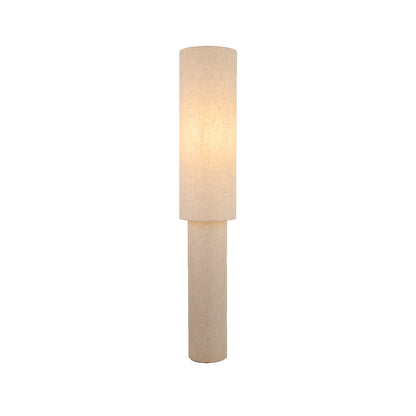 Buxton Natural Faux Linen Column Floor Lamp