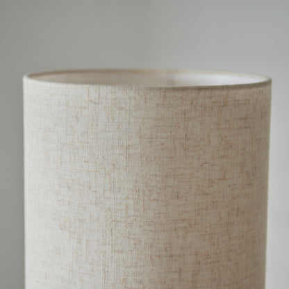 Buxton Natural Faux Linen Column Floor Lamp