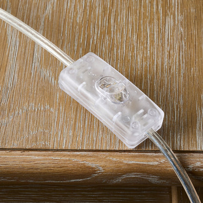 Emmy Satin Nickel and Clear Glass Table Lamp
