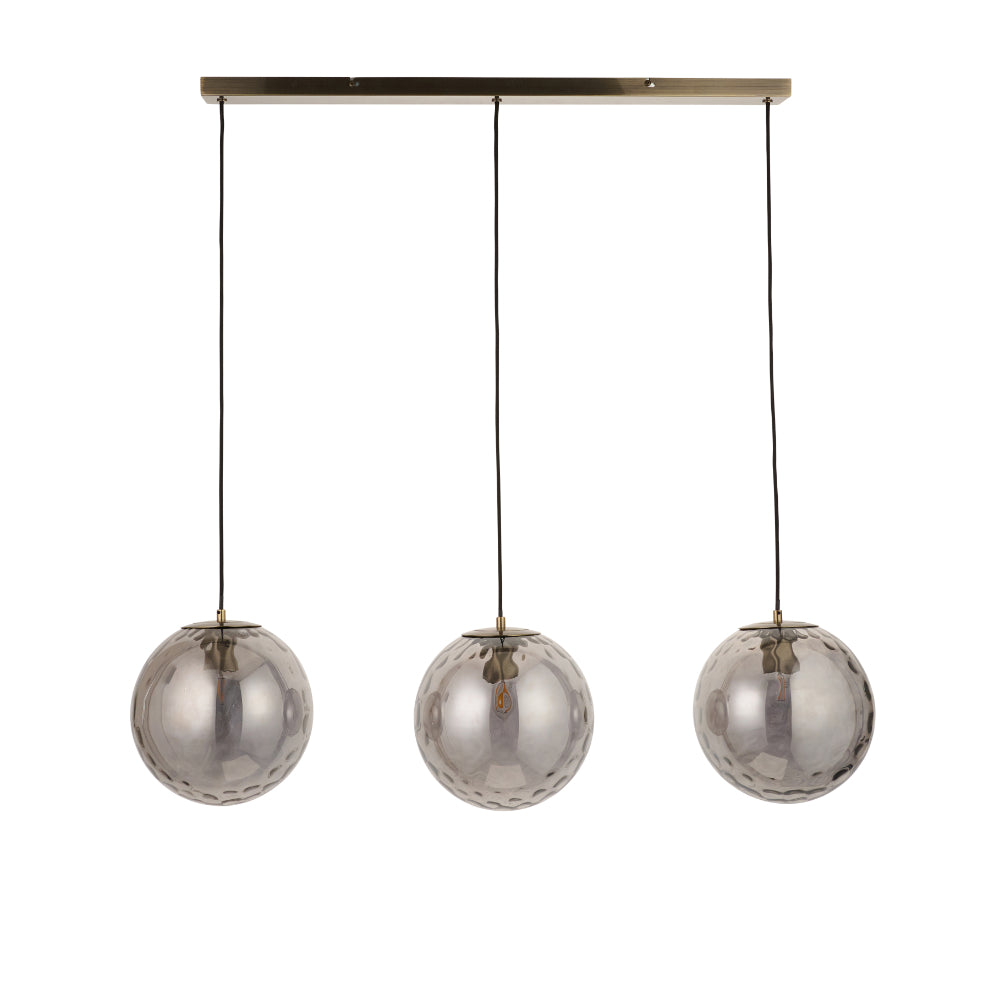 Tamara 3-Light Antique Brass Pendant Bar