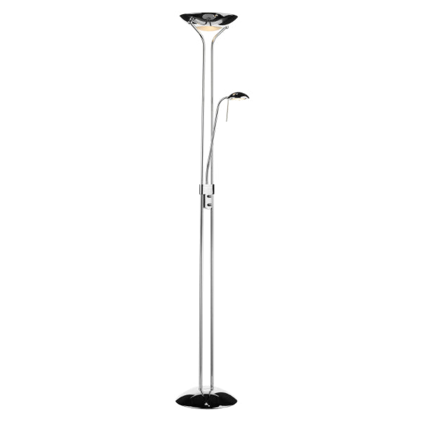 Poppy mother and child floor lamp polished chrome