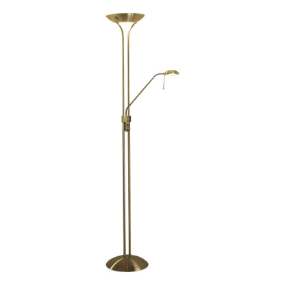 Poppy mother and child floor lamp antique brass