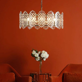 Porthos Antique Brass & Crystal Ceiling Pendant