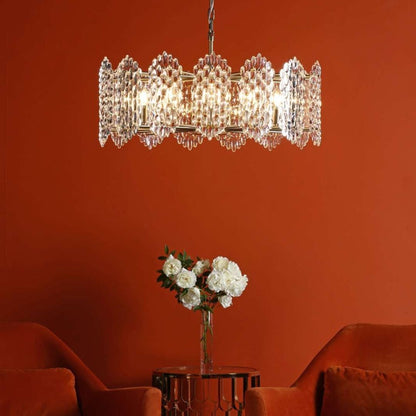 Porthos Antique Brass & Crystal Ceiling Pendant