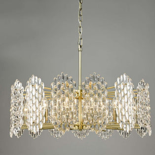 Porthos Antique Brass & Crystal Ceiling Pendant