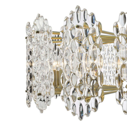 Porthos Antique Brass & Crystal Ceiling Pendant