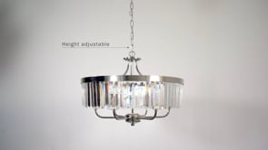 Yasmin 6 Light Nickel Pendant Ceiling Light