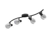 Pollica 4 Light Spotlight Black Ceiling Bar