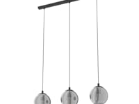 Ariscani 3 Light Smoked Glass Ceiling Light Bar