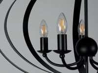 Midnight 5 Light Matte Black Pendant Ceiling Light