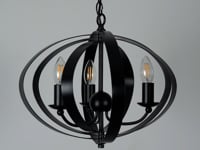 Midnight 3 Light Matte Black Pendant Ceiling Light