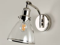 Brunswick Polished Nickel & Glass Wall Light
