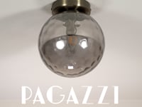 Tamara Antique Brass Flush Ceiling Light