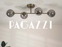 Tamara 4-Light Antique Brass Semi-Flush Ceiling Light