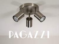 Talbot Brushed Nickel 3-Spot Plate