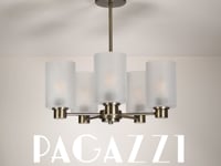 Kingsholm 5-Light Antique Brass Semi-Flush Ceiling Light