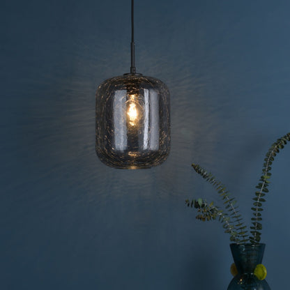 Quinna 1-Light Smoked Glass Pendant