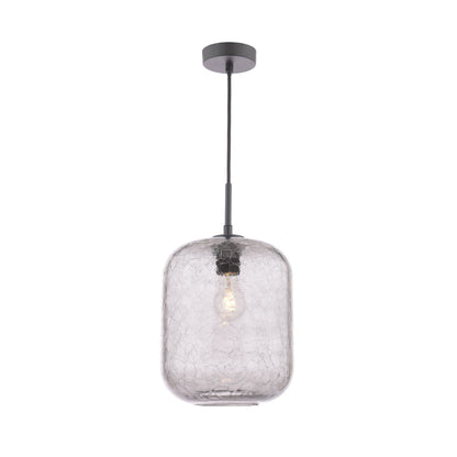 Quinna 1-Light Smoked Glass Pendant