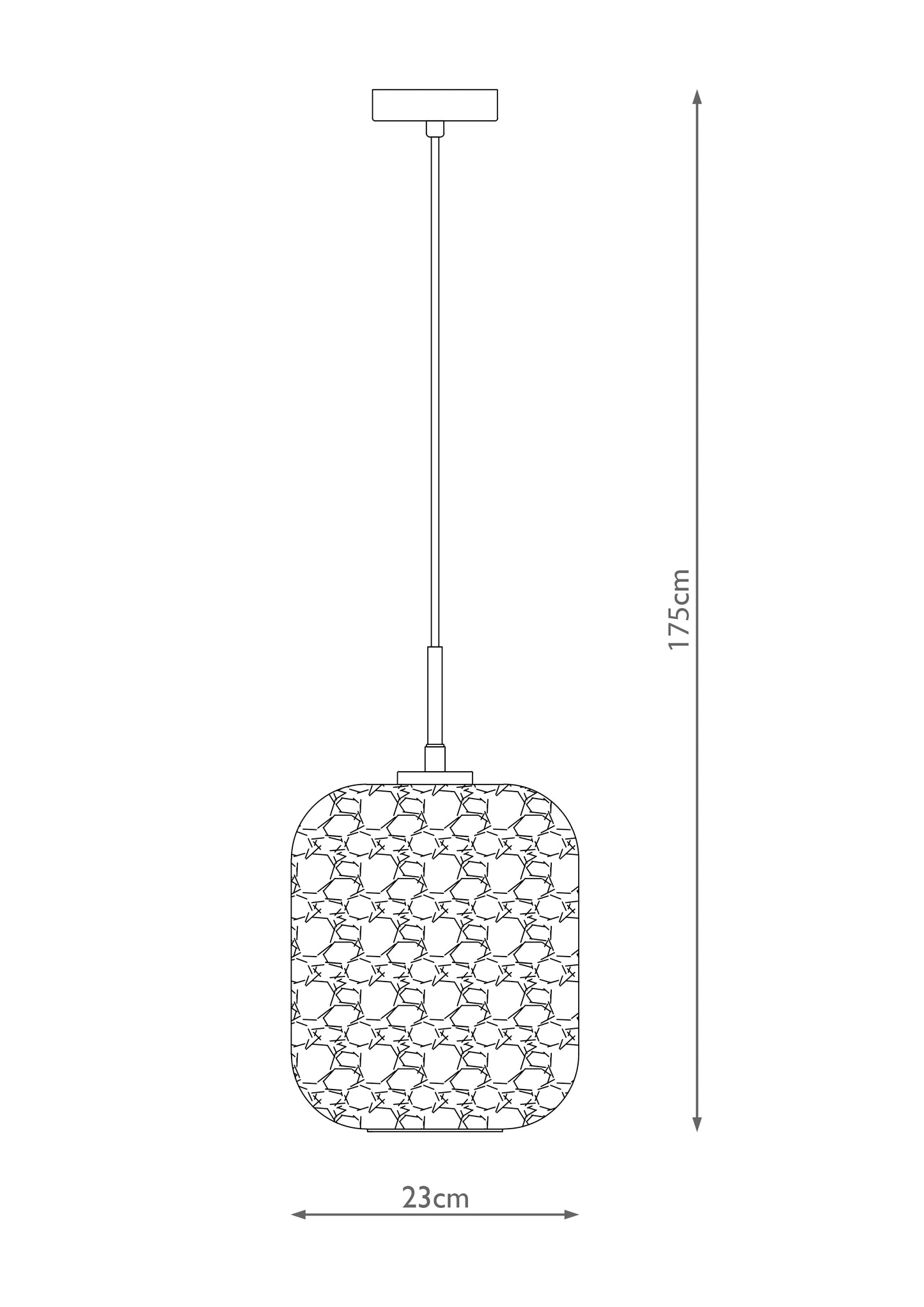 Quinna 1-Light Smoked Glass Pendant