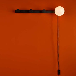 Rack Matt Black Coat Rack Wall Light