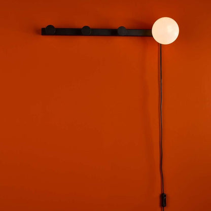 Rack Matt Black Coat Rack Wall Light