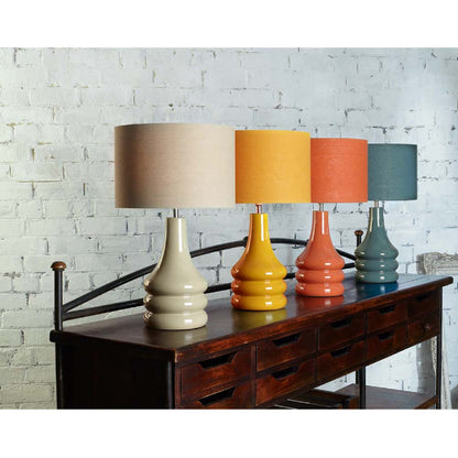 Raj Burnt Orange Ceramic Table Lamp