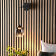 Ramona Black & Smoked Glass LED Pendant Ceiling/Wall Light