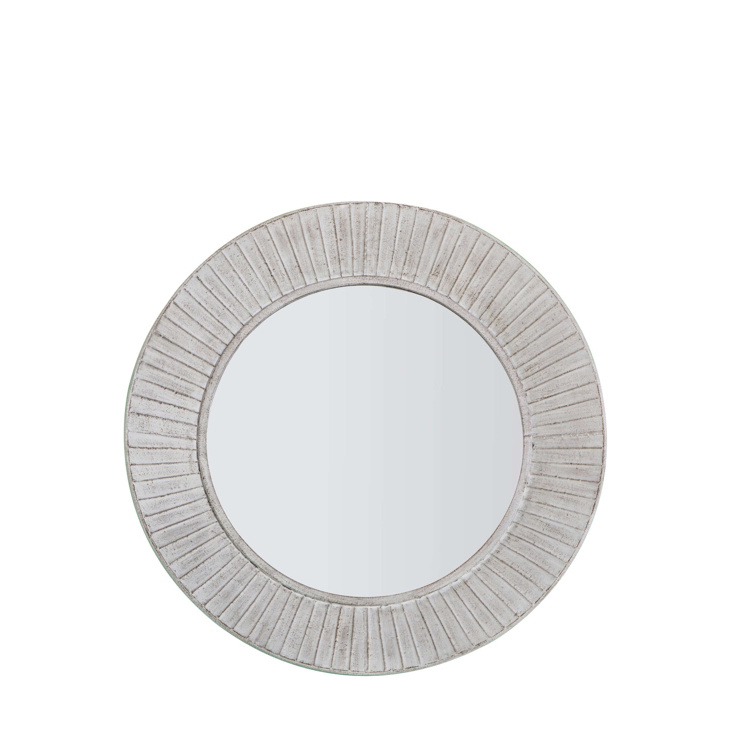 Ramlia Natural Texture Frame Round Mirror