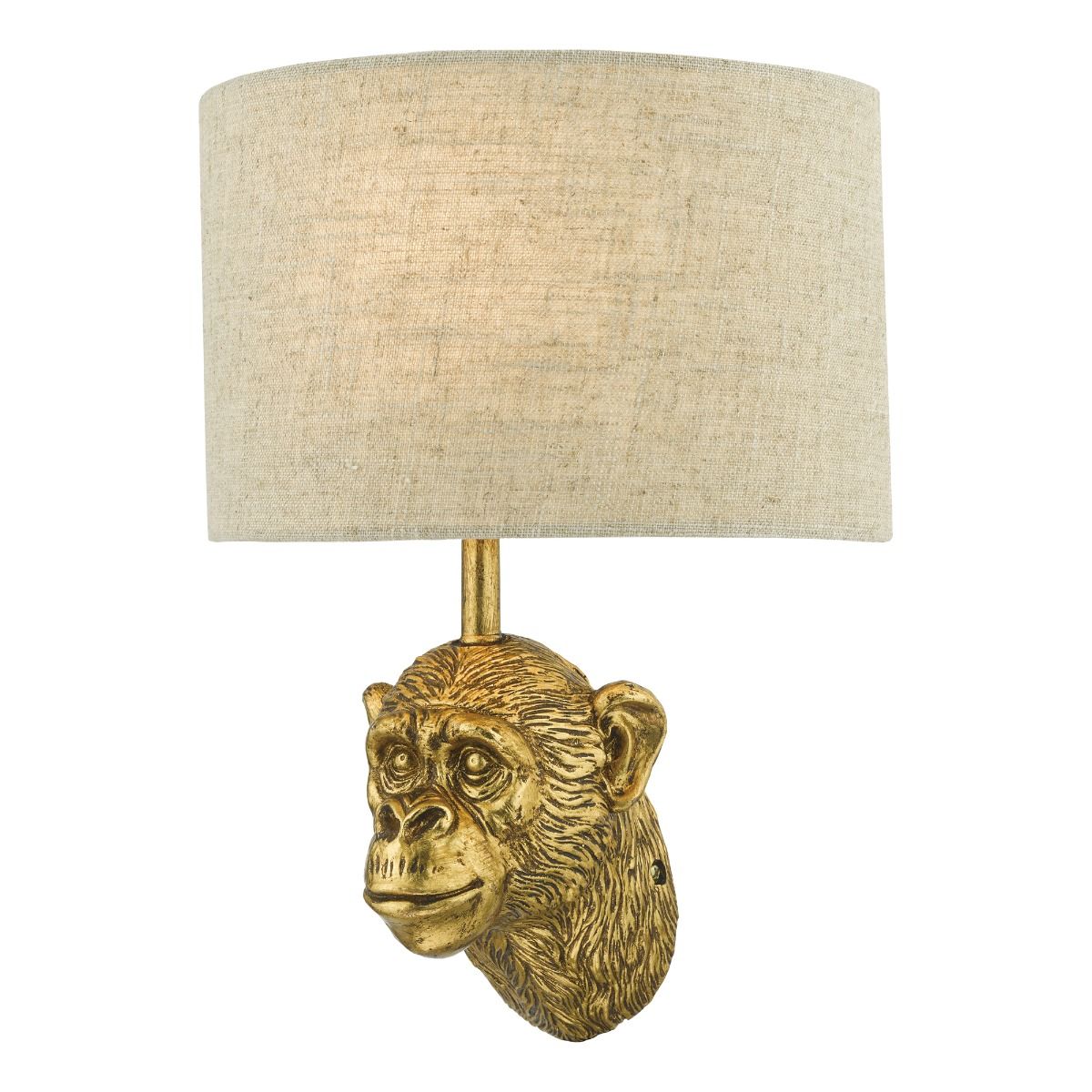 Raul Monkey Gold Finish Wall Light