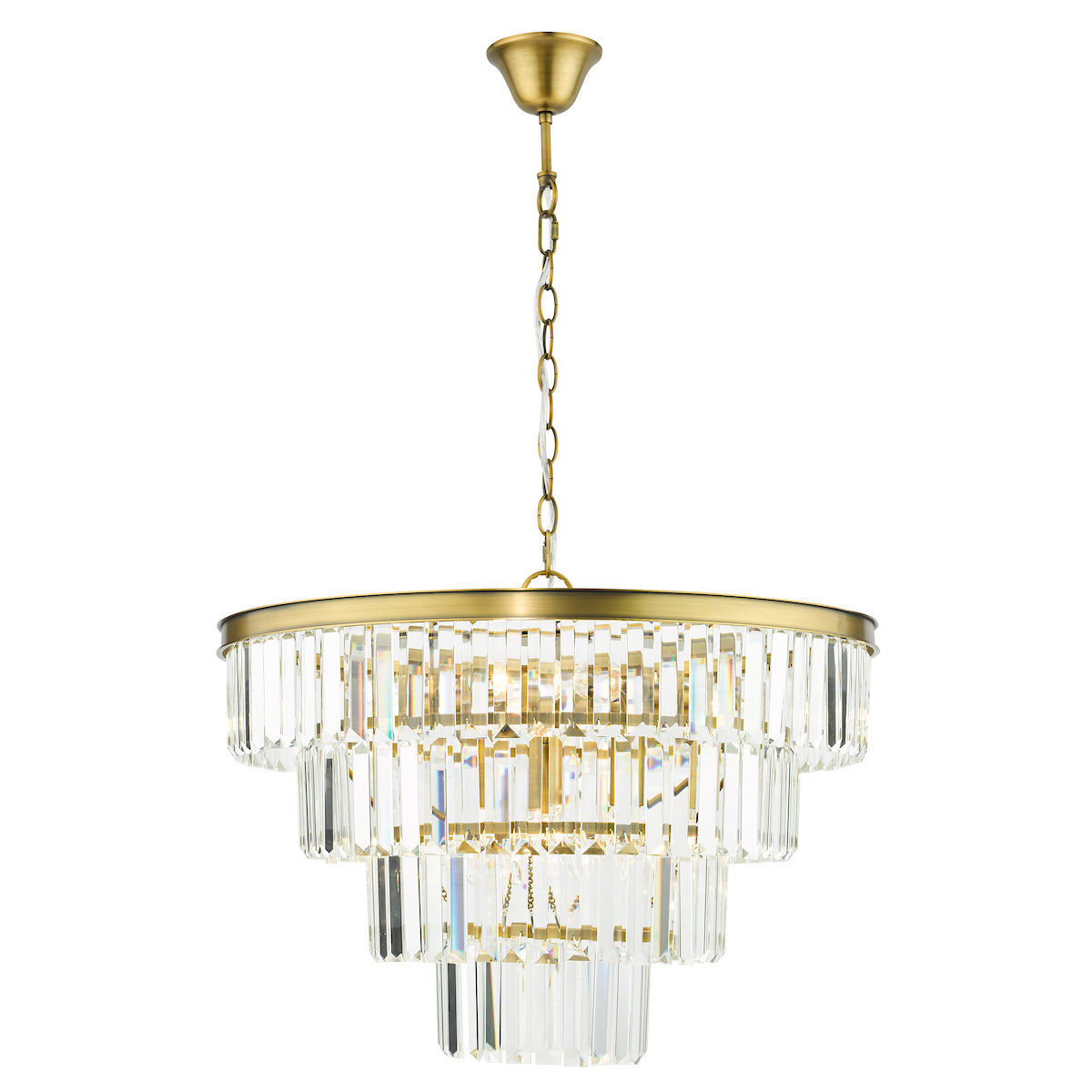 Rhapsody 6-Light Natural Brass Pendant