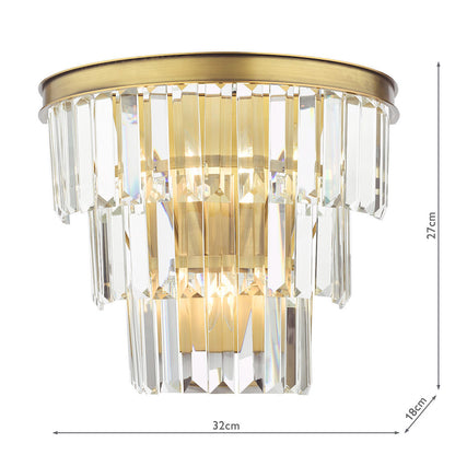 Rhapsody 3-Light Bronze Wall Light