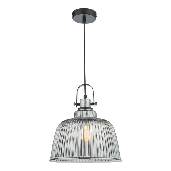 Rhode Smoked Glass Ceiling Pendant
