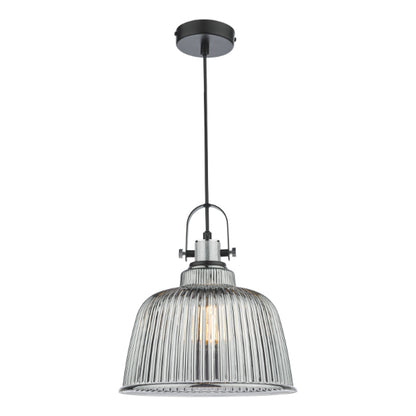 Rhode Smoked Glass Ceiling Pendant