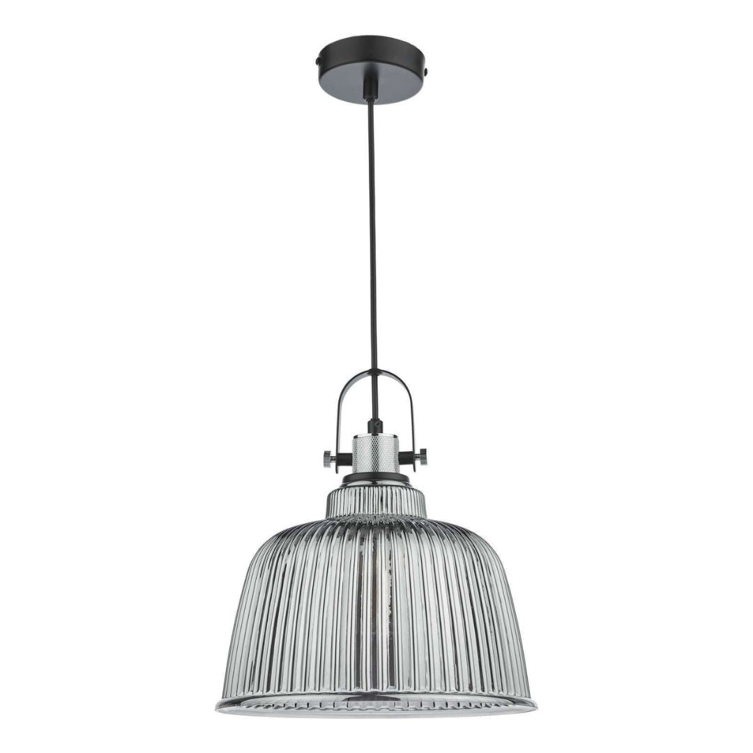 Rhode Smoked Glass Ceiling Pendant