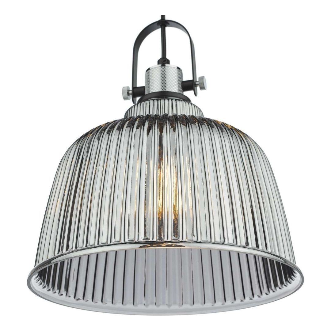 Rhode Smoked Glass Ceiling Pendant