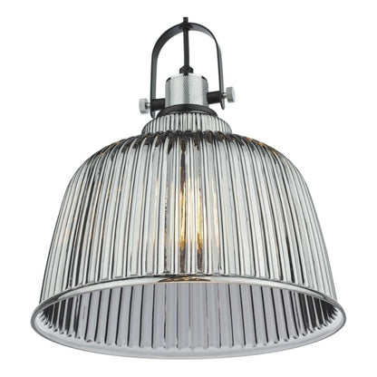 Rhode Smoked Glass Ceiling Pendant