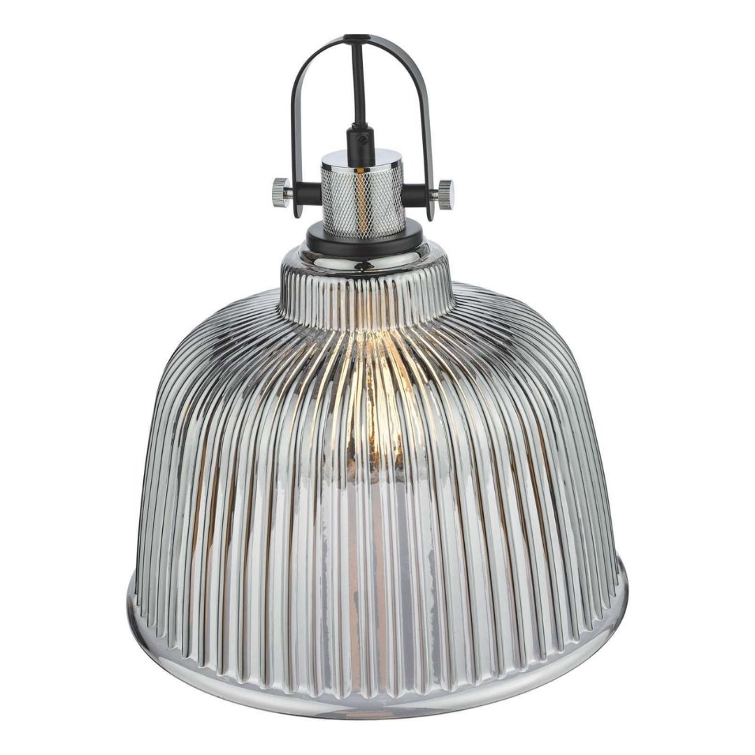 Rhode Smoked Glass Ceiling Pendant