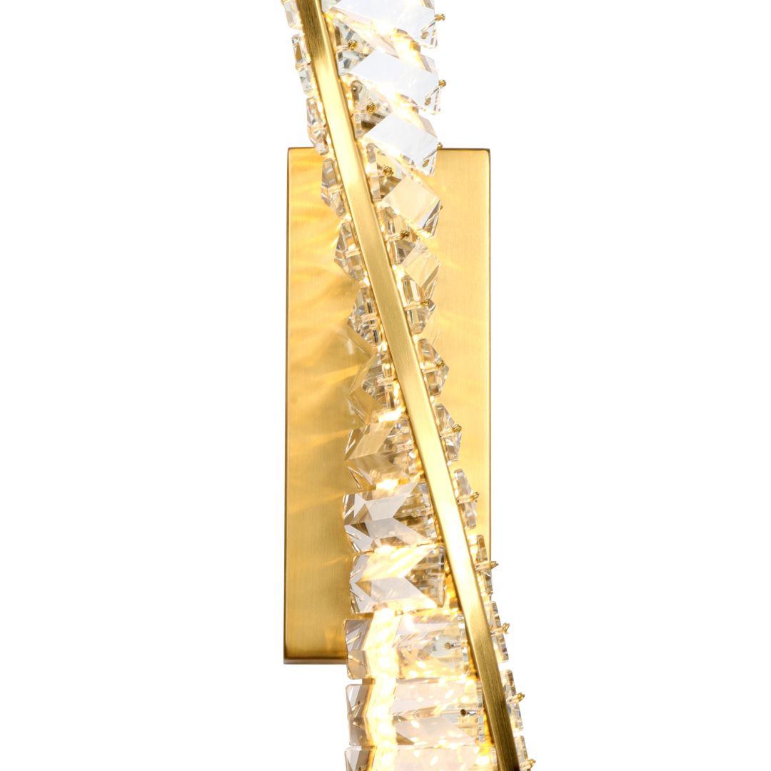 Sparkle Gold & Crystal LED Wall Light 8w