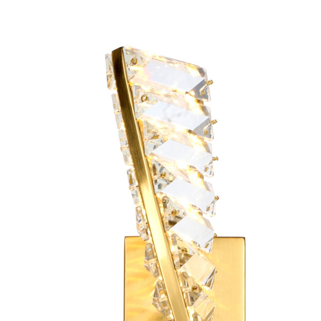 Sparkle Gold & Crystal LED Wall Light 8w