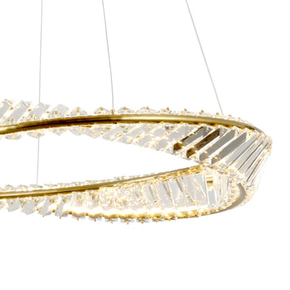 Sparkle Gold Ring LED Pendant Ceiling Light 36w