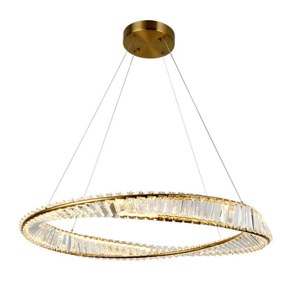 Sparkle Gold Ring LED Pendant Ceiling Light 50w